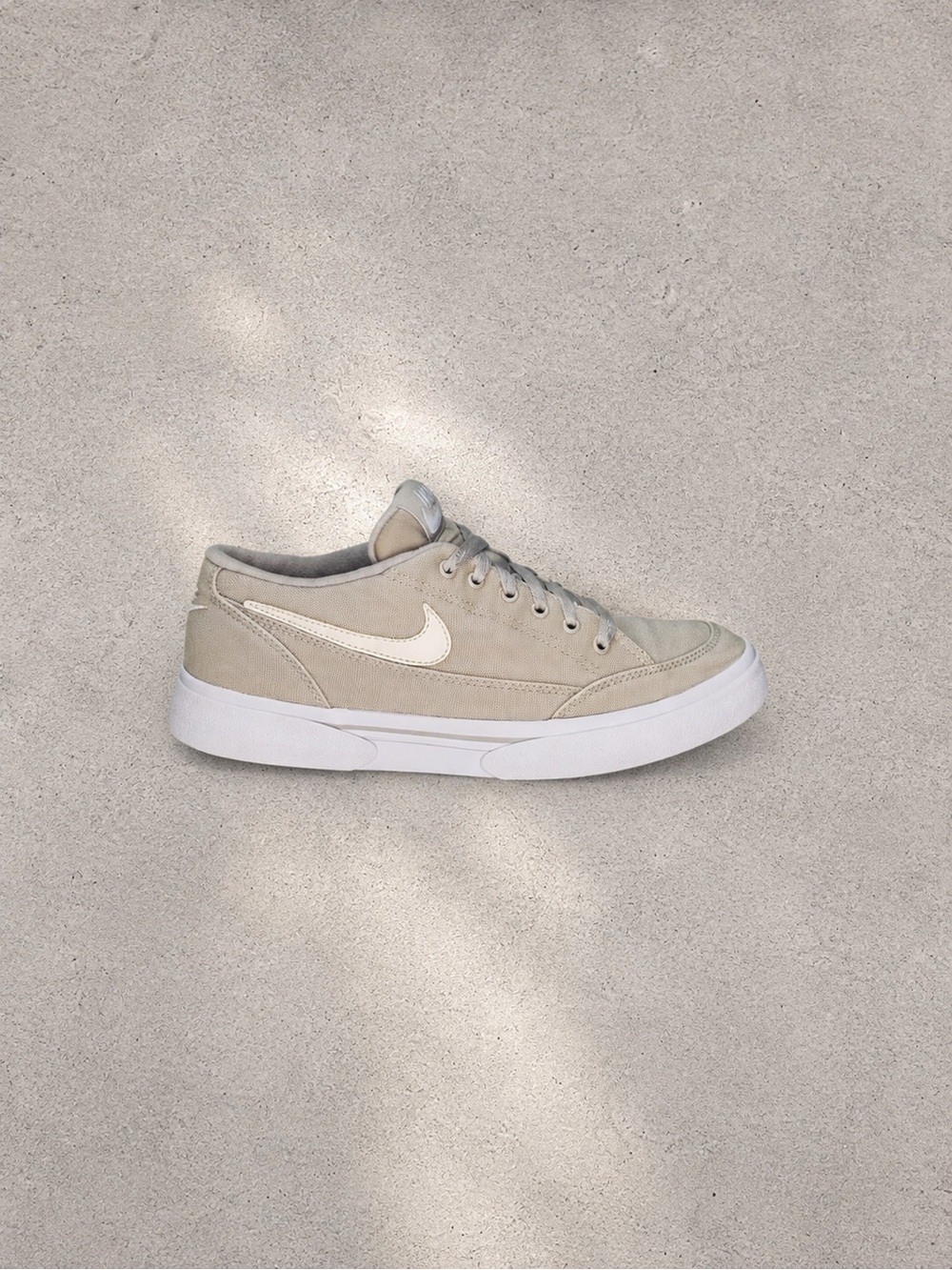 Nike GTS 16 TXT Canvas Sneakers Womens 8 Sail Beige White Skate Shoes